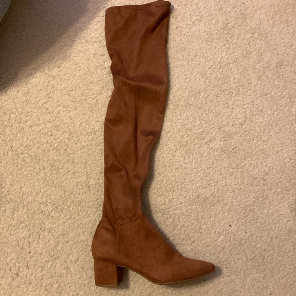 Brown women over knee boots